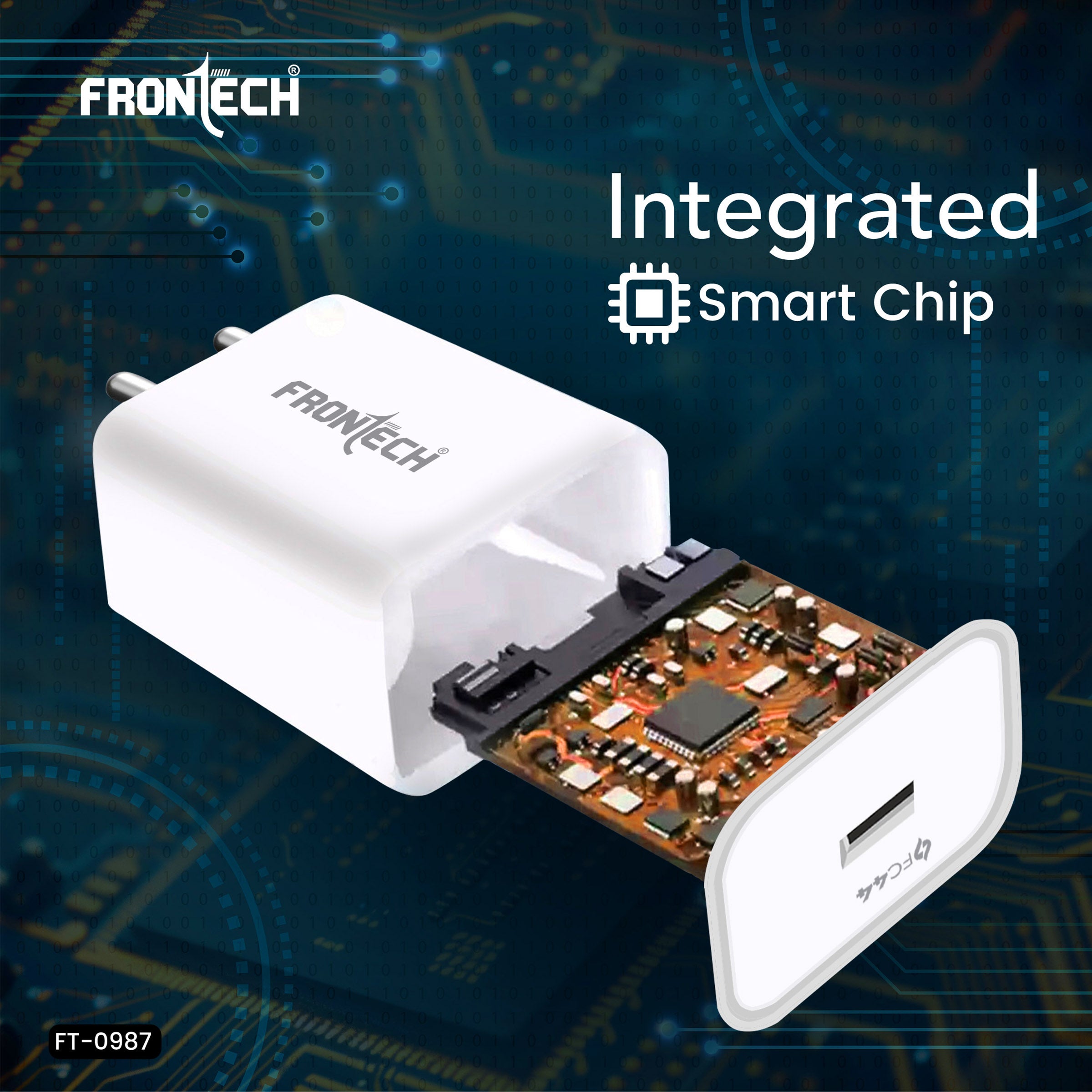 Frontech 44W FC Charger with Type-C Cable | Fast Charging Adapter with Smart Chip & Multi-Protection for Smartphones & Tablets(FT-0987) Frontech 44W FC Charger with Type-C Cable | Fast Charging Adapter with Smart Chip & Multi-Protection for Smartphones & Tablets(FT-0987)